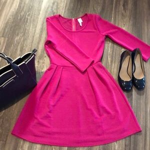 Modcloth Pink Owl pink fuchsia dress Medium